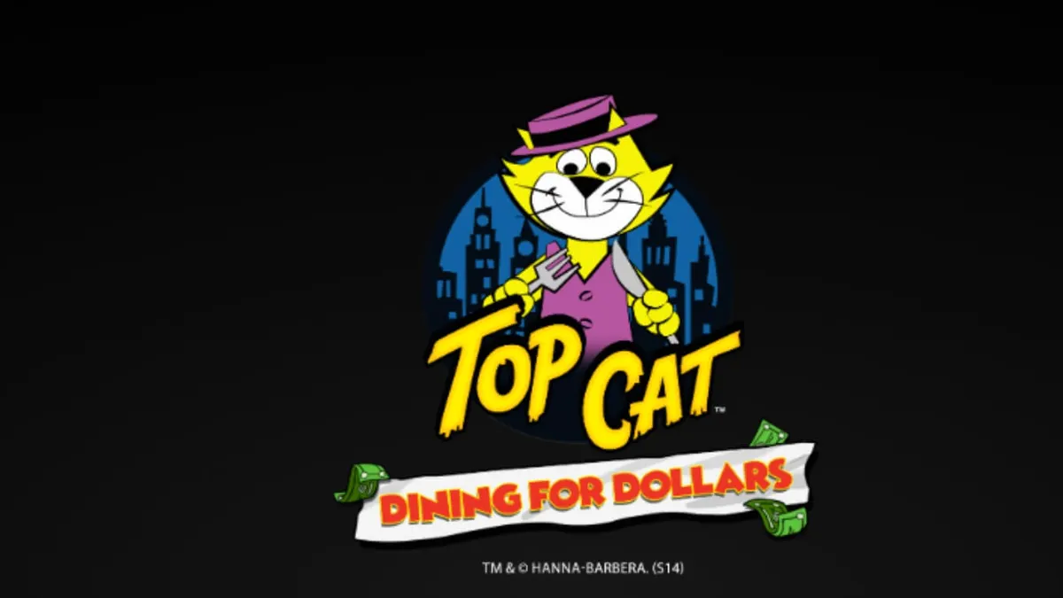 Top Cat Dining For Dollars slot machine interface